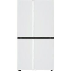 LG전자 디오스 오브제컬렉션 양문형 냉장고 메탈 832L 방문설치, 화이트 + 화이트, S834MWW12