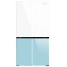 캐리어 클라윈드 피트인 파스텔 4도어 냉장고 436L 방문설치, 하프민트, KRNF436MPS1