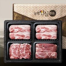 [농협안심한돈] 프리미엄 돼지고기 선물세트 2kg 삼겹살/목살/앞다리살 500g X 4, 상세 설명 참조