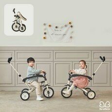 베네베네 벤트라이크 멀티플 접이식 다기능 유아 어린이 자전거 유모차(안전가드포함), 클래식 브라운
