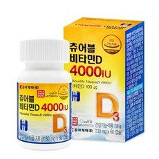 조아제약 츄어블 비타민D 4000IU 60캡슐 (약국전용상품), 1개