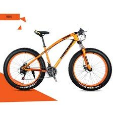 팻자전거 광폭타이어 큰바퀴자전거 산악용 자전거 MTB 산악 산악자전거, 21단 - 20인치, A 오렌지
