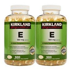Kirkland Signature Vitamin E 400 IU 비타민E 500 소프트젤 2병, 500정