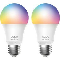 티피링크 스마트 멀티컬러 전구 LED 조명 IoT 구글홈 E26소켓 Tapo L530E, 컬러(색상 조절), 2개