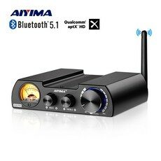 AIYIMA A08 Pro TPA3255 블루투스 5.0 파워앰프 300Wx2 스테레오 오디오 앰프 스피커 가정용 앰프 VU 미터 앰프