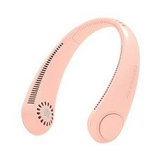 휴대용 USB 충전식 목 매달려 팬 미니 공기 쿨러 컨디셔너 3 속도, 02 pink, 분홍색