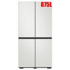  삼성전자 비스포크 4도어 냉장고 메탈 875L 방문설치, 코타 화이트(상단), 코타 화이트(하단), RF85C90F101 